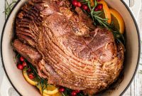 Golden Dutch Oven Ham with a Maple-Mustard Finish