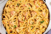 Creamy Cajun Crawfish Fettuccine