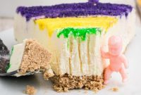 Festive Mardi Gras Cheesecake