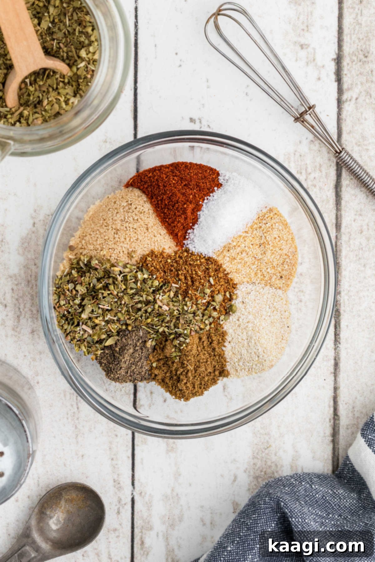 Homemade Wingstop Louisiana Rub 8 A bowl filled with the blended dry spices for the Wingstop Louisiana Rub, ready to be applied.