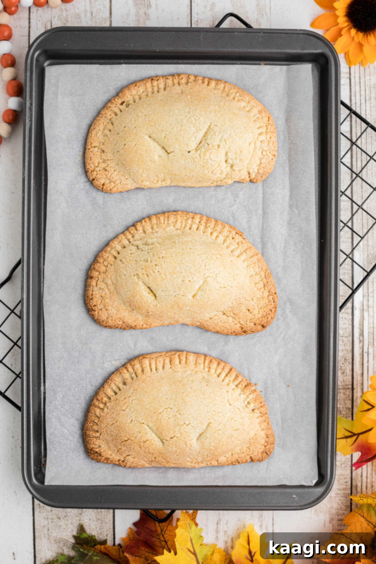 Sweet Potato Hand Pies on a baking sheet.