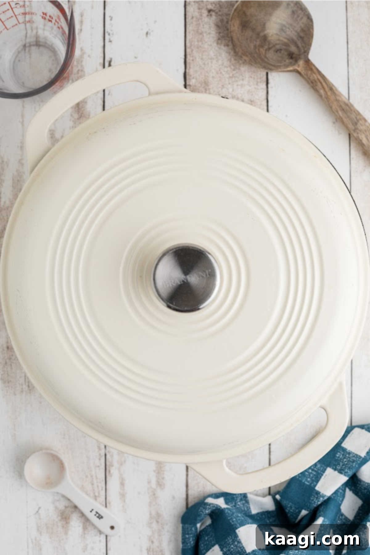 A large Dutch oven with a lid covering it.