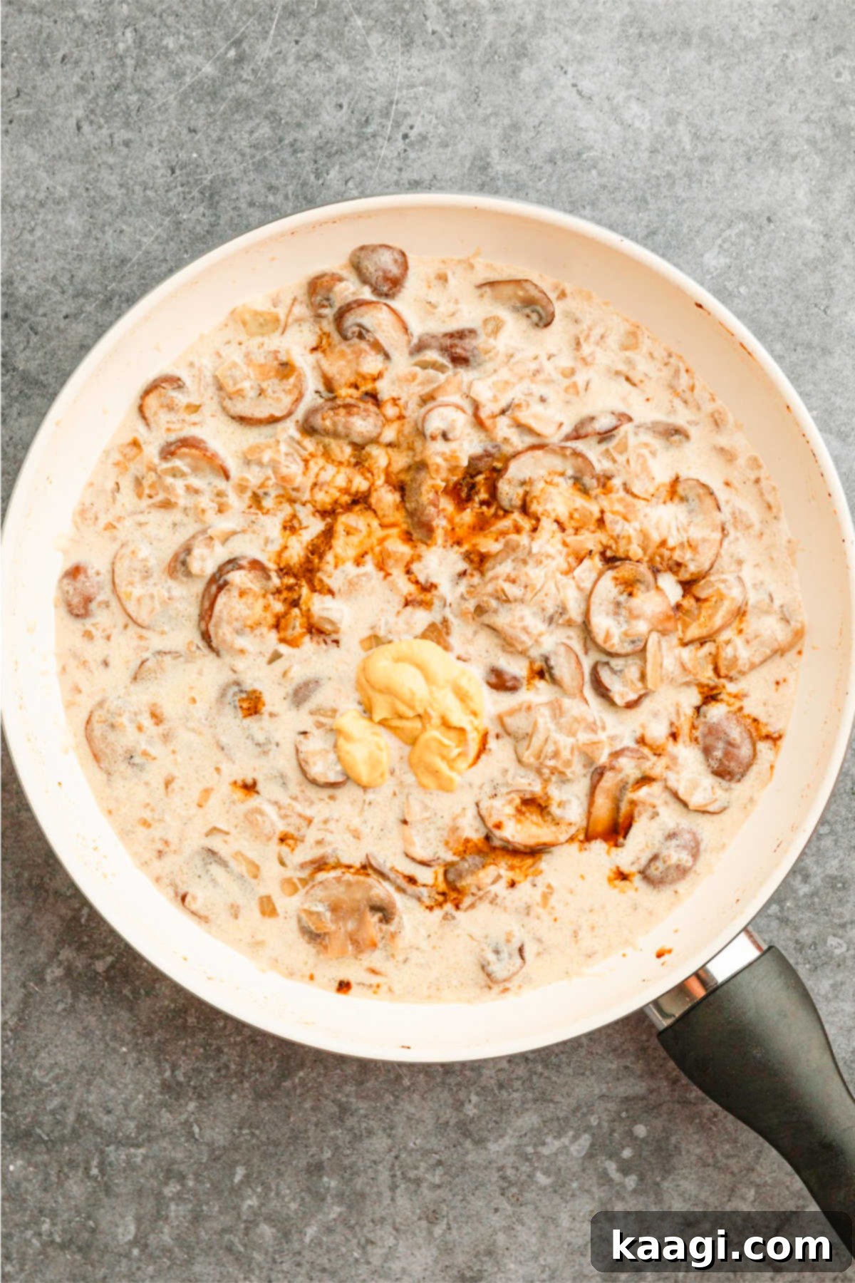 Louisiana Chicken Stroganoff 8 Seasonings and mustard added to a stroganoff sauce.