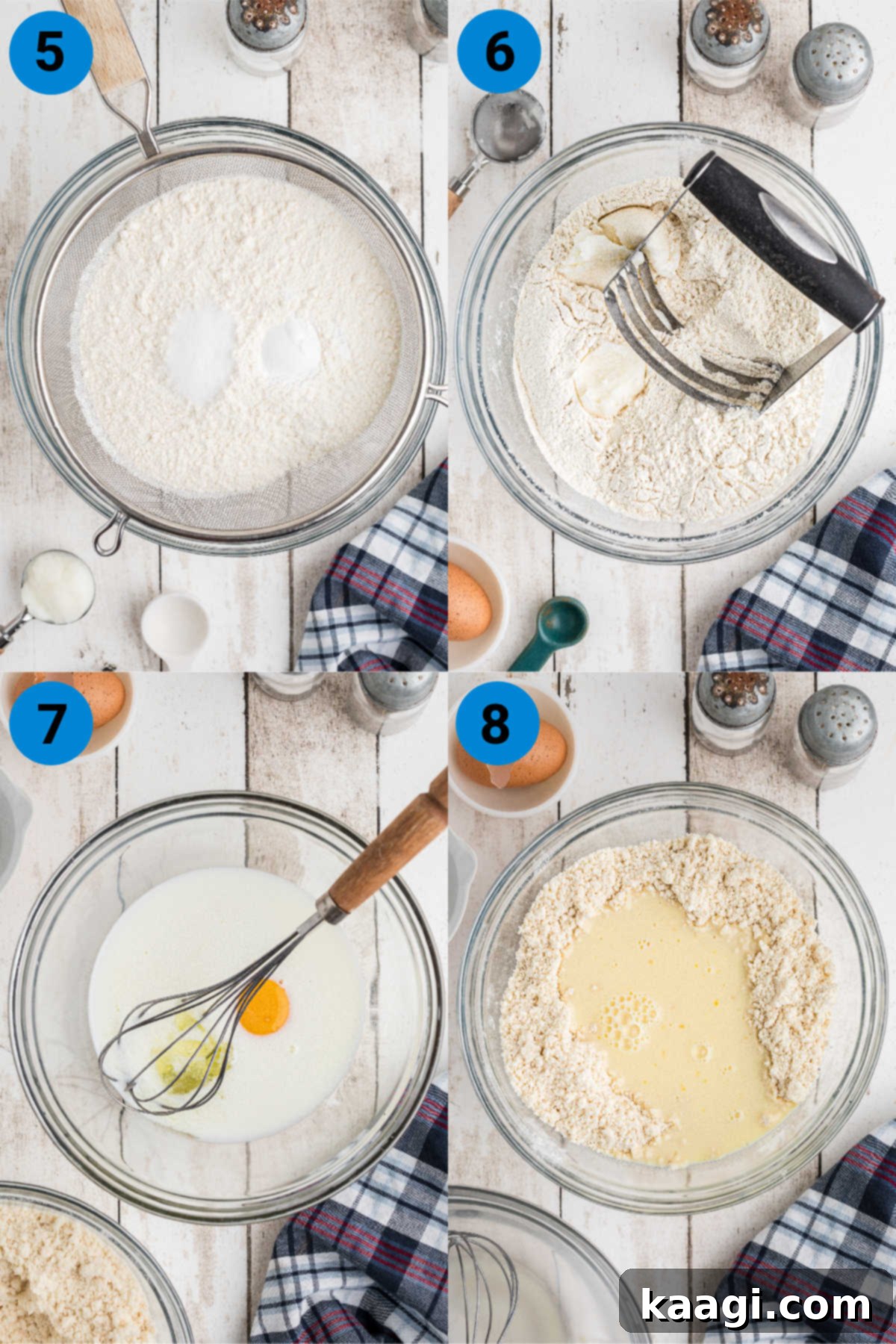 Savory Natchitoches Meat Pies A Louisiana Classic 5 A collage of four images illustrating steps 5-8 of making Natchitoches Meat Pies, focusing on the dough preparation.
