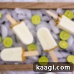 Zesty Key Lime Pops 6 Tray of ice with Key limes and homemade Key Lime Pie Popsicles
