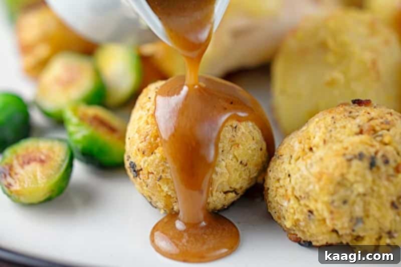 Perfectly golden and crispy sage and onion stuffing balls.