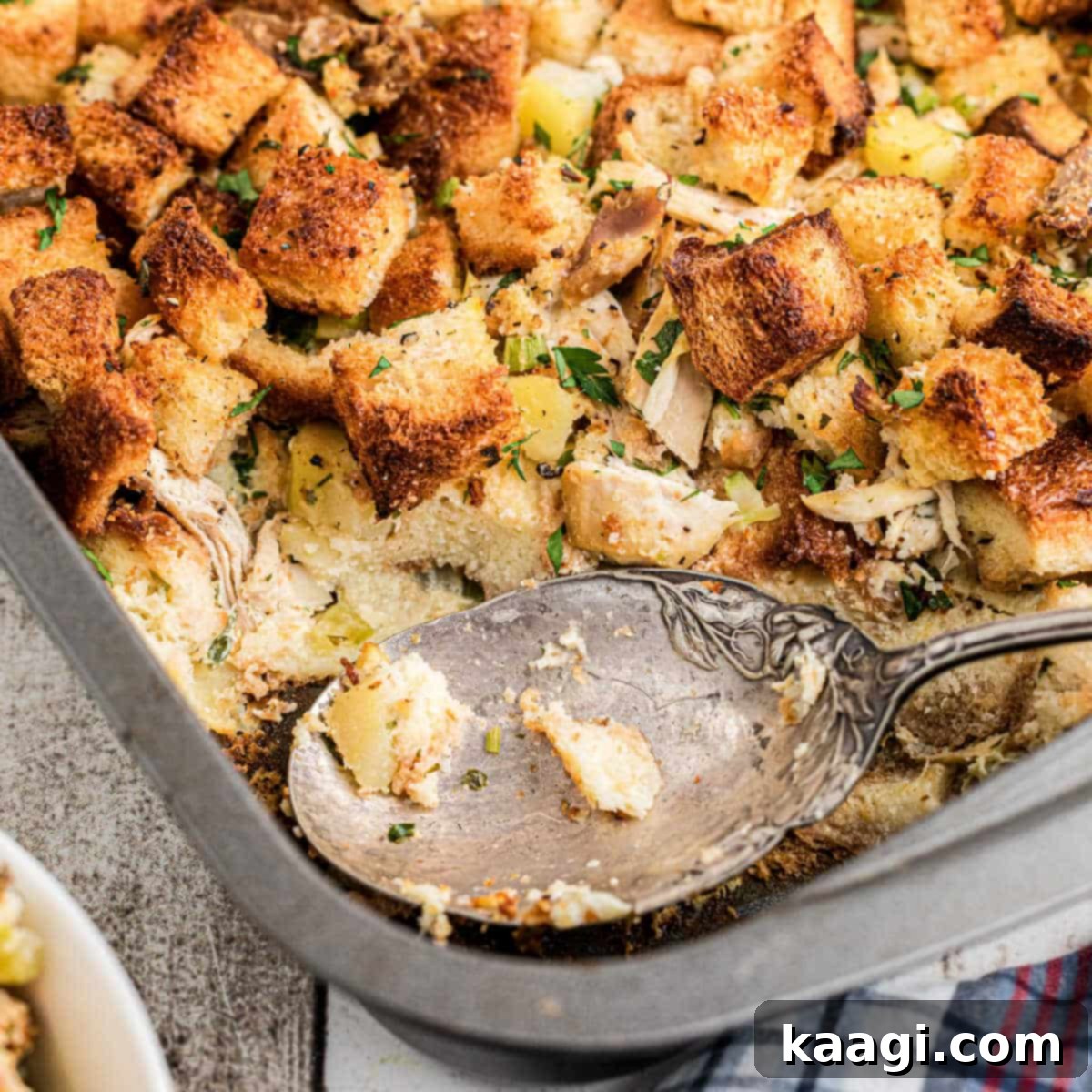 A hearty Amish turkey stuffing recipe, a comforting holiday classic.