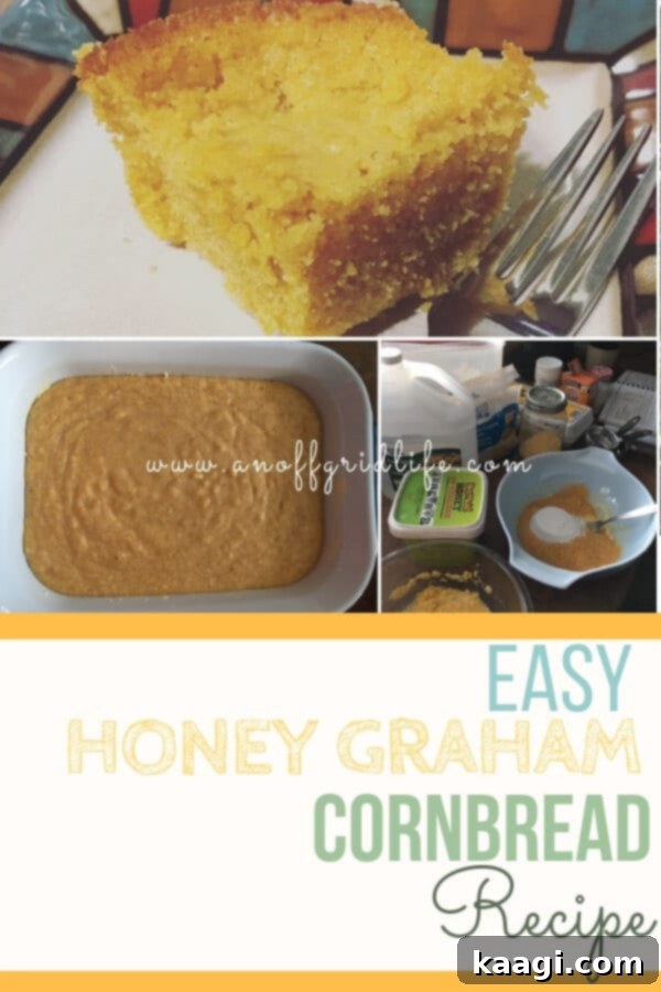 A sweet and versatile easy honey graham cornbread, perfect as a side or dessert.