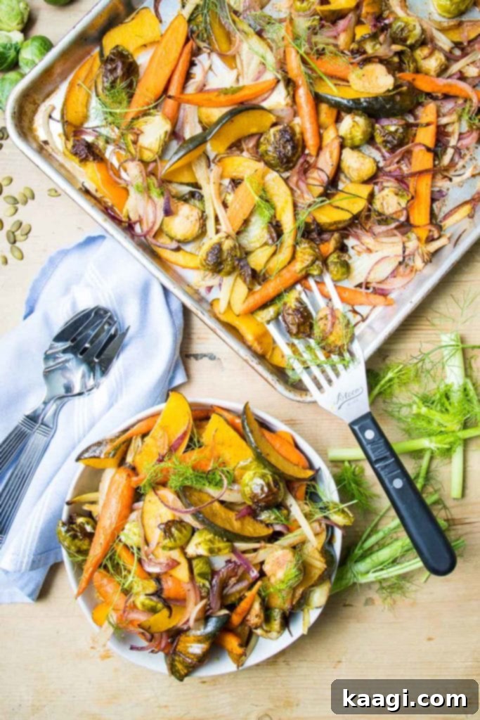 A medley of vibrant balsamic roasted root vegetables, healthy and appealing.