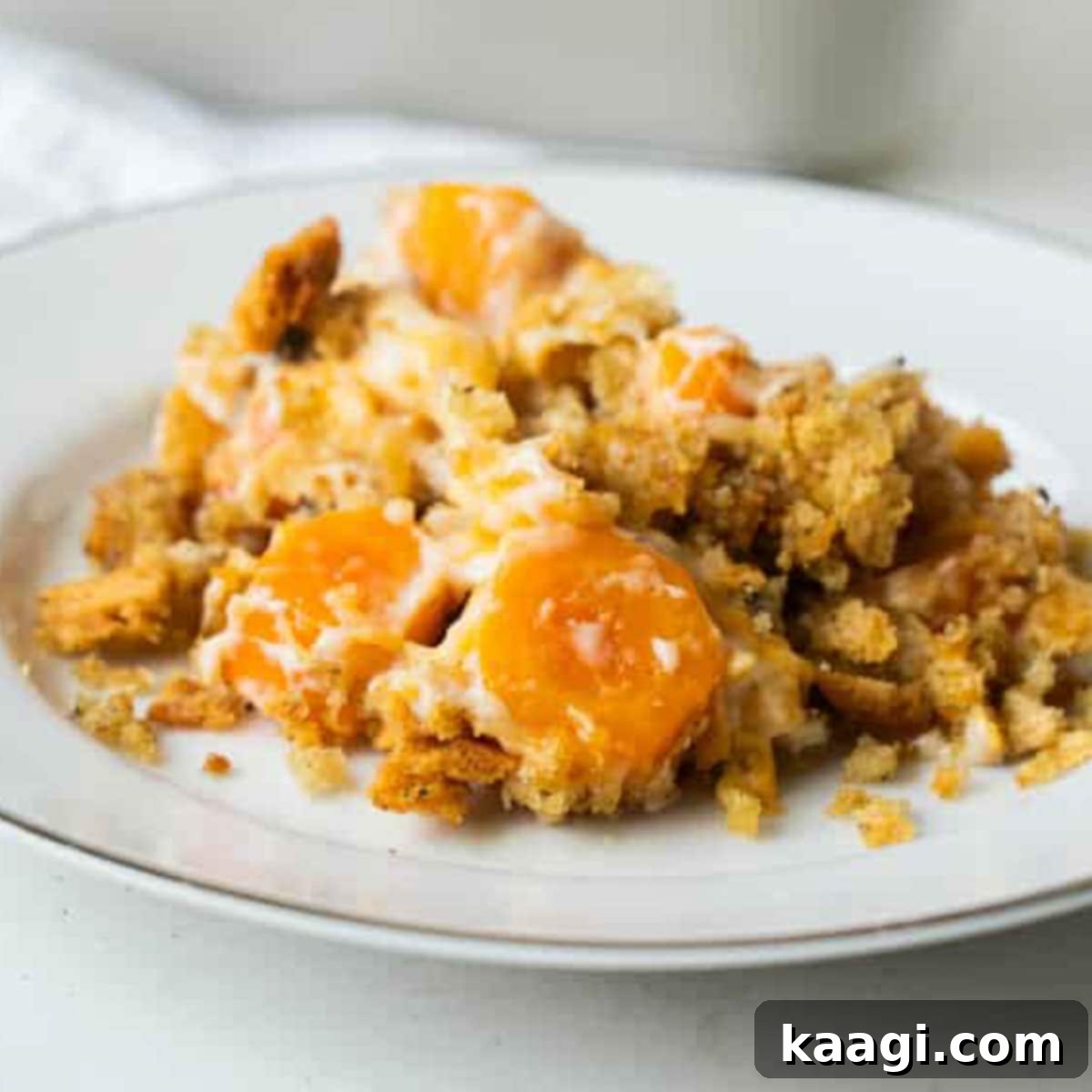 Hearty Carrot Casserole, baked to golden perfection and ready to serve.