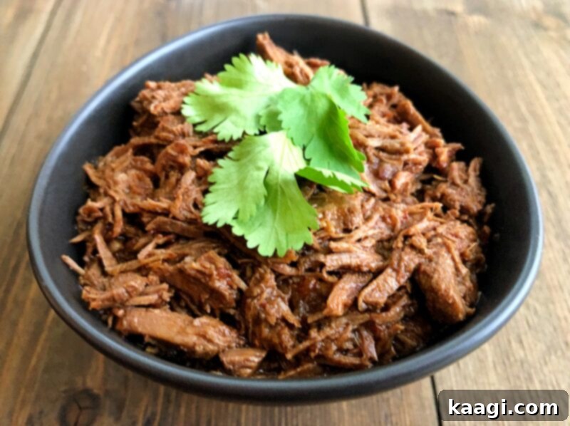 Instant Pot Mexican Shredded Beef, a quick and easy recipe with endless serving possibilities.