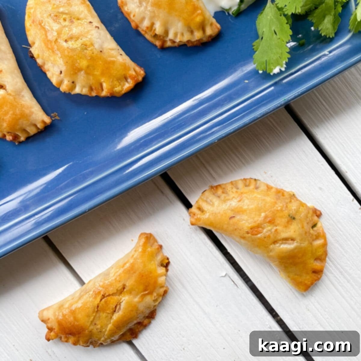 Easy Vegetarian Empanadas made with flaky pie crust dough, perfect finger food for guests.