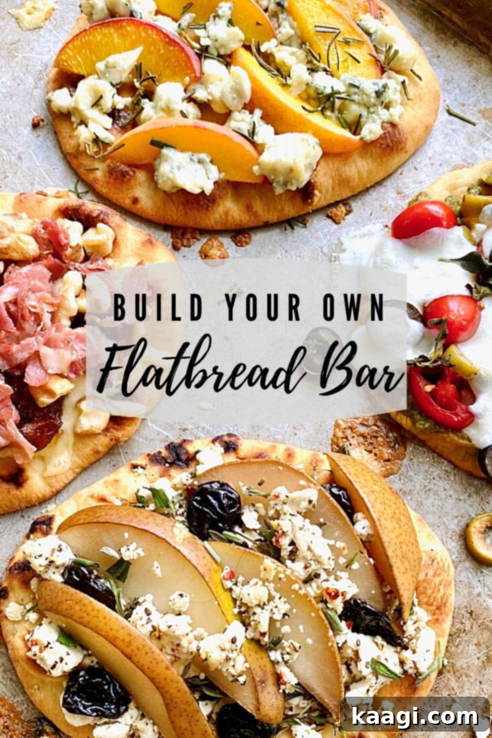 Build Your Own Flatbread Bar, offering endless customization for a fun Game Day experience.