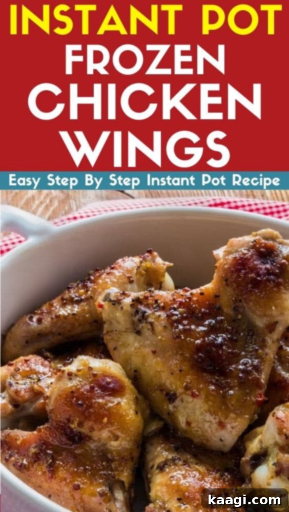 Instant Pot Frozen Chicken Wings, cooked to crispy perfection and seasoned generously.