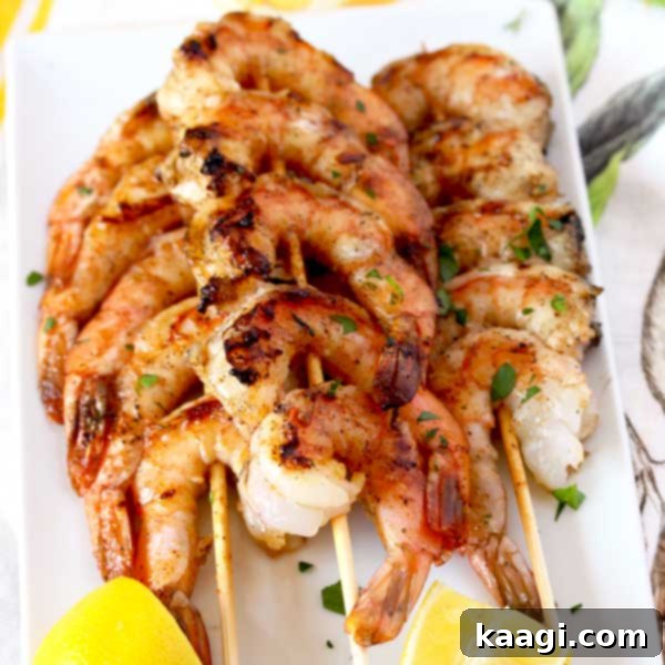 Cajun grilled shrimp skewers with seasoning