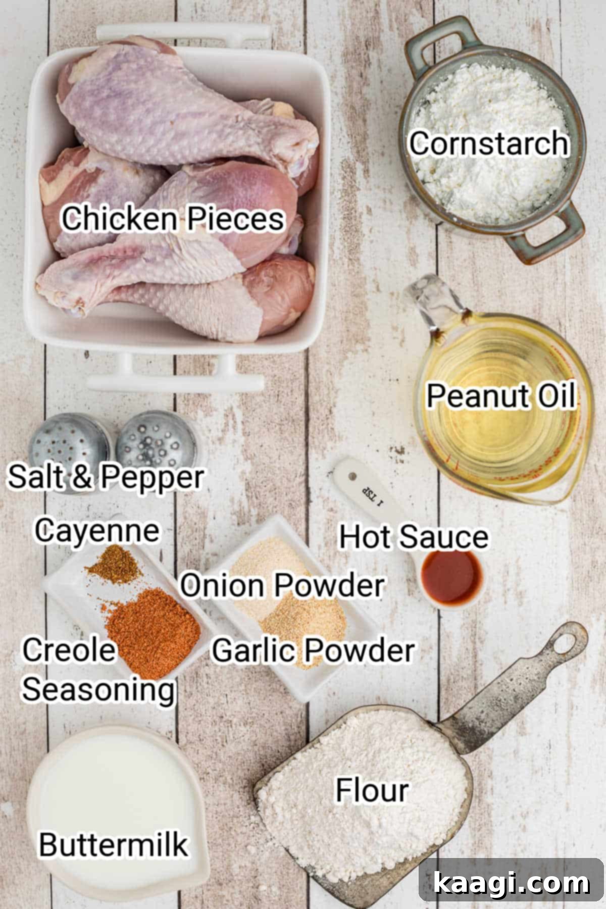 ingredients image for chicken and waffles