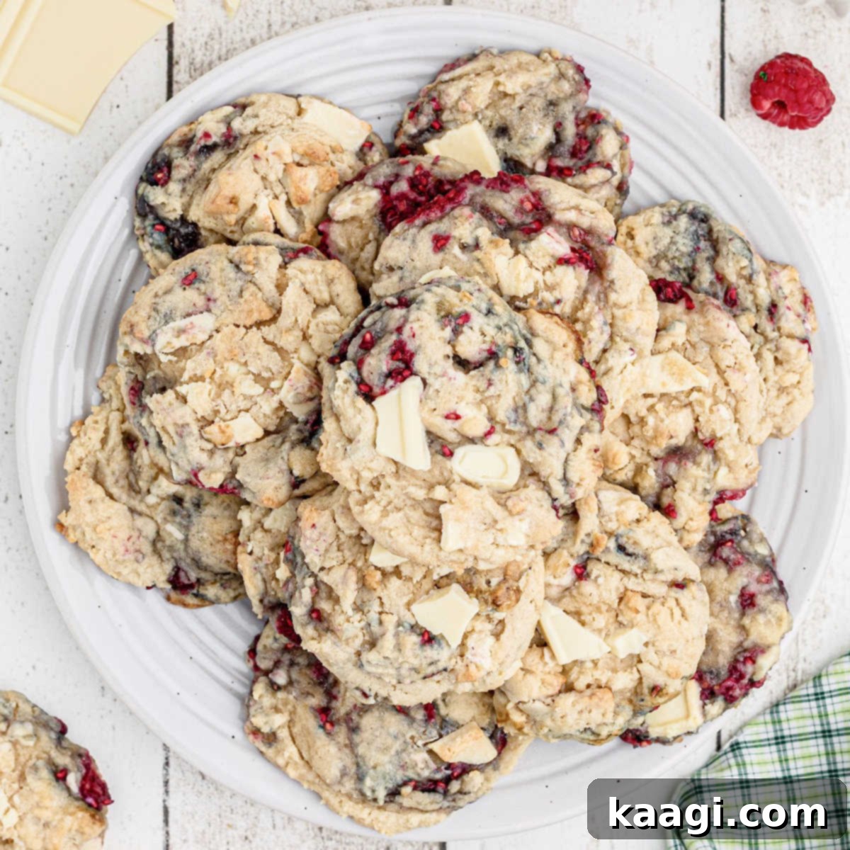 76 Effortless Christmas Goodies 28 White Chocolate Raspberry Cookies with a chewy texture
