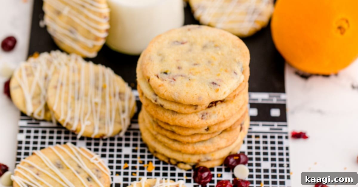 76 Effortless Christmas Goodies 36 Cranberry Orange Shortbread Cookies stacked