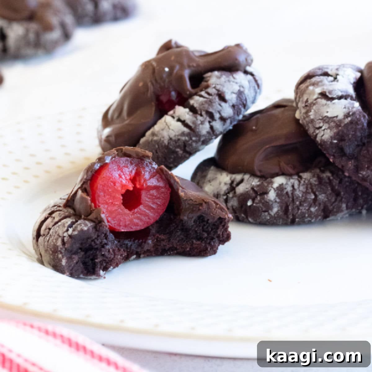 76 Effortless Christmas Goodies 43 Chocolate Covered Cherry Cookies with ganache frosting