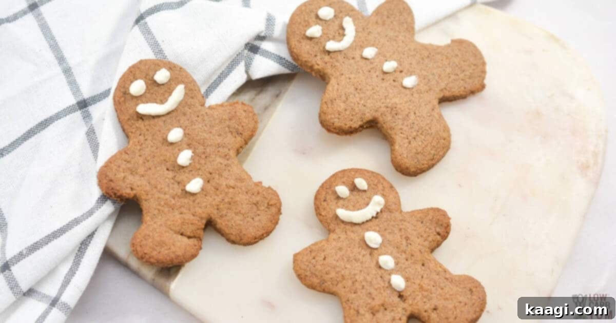 76 Effortless Christmas Goodies 47 Keto Gingerbread Cookies shaped like gingerbread men
