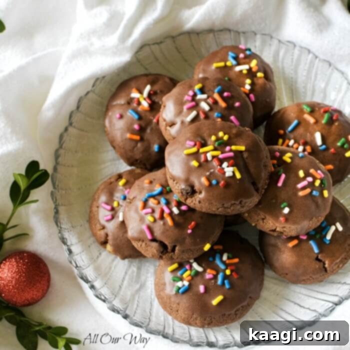 76 Effortless Christmas Goodies 48 Italian Chocolate Toto Cookies with sprinkles