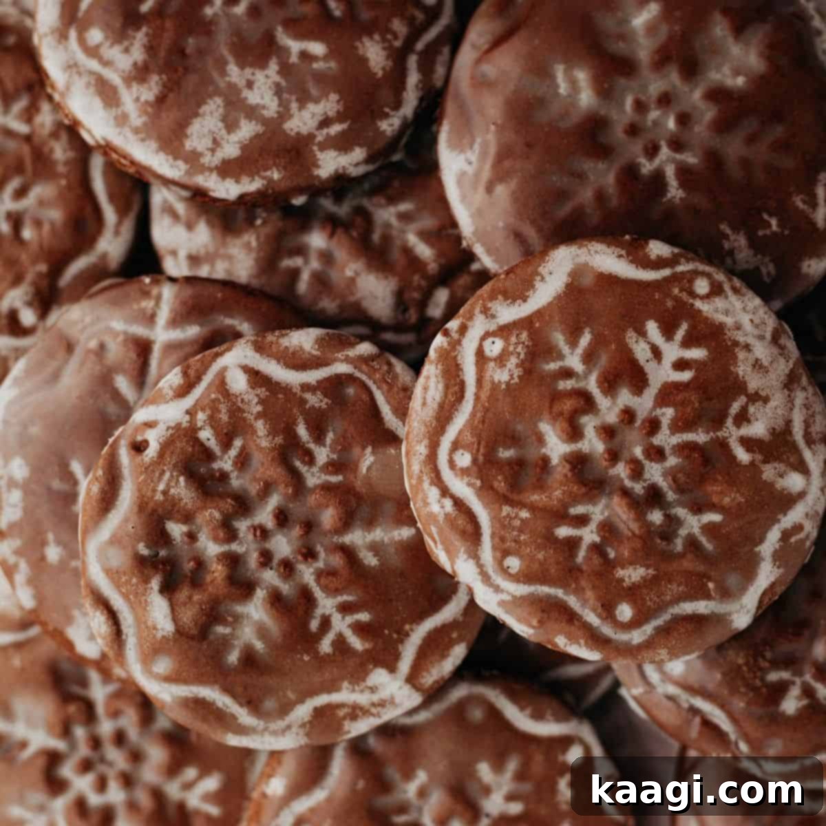 76 Effortless Christmas Goodies 64 Glazed Chocolate Gingerbread Cookies with a glossy finish