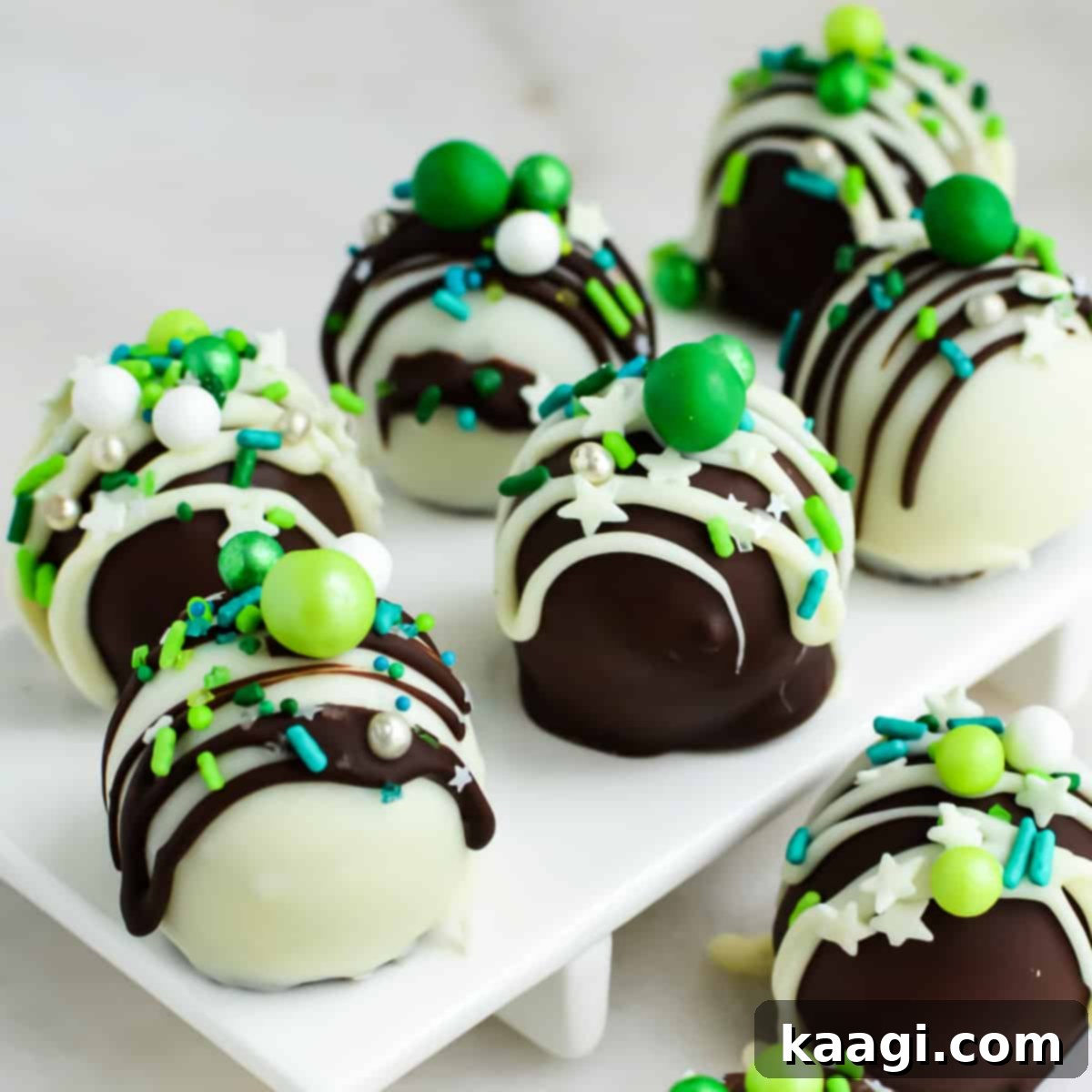 76 Effortless Christmas Goodies 67 Oreo Truffle Balls coated in chocolate