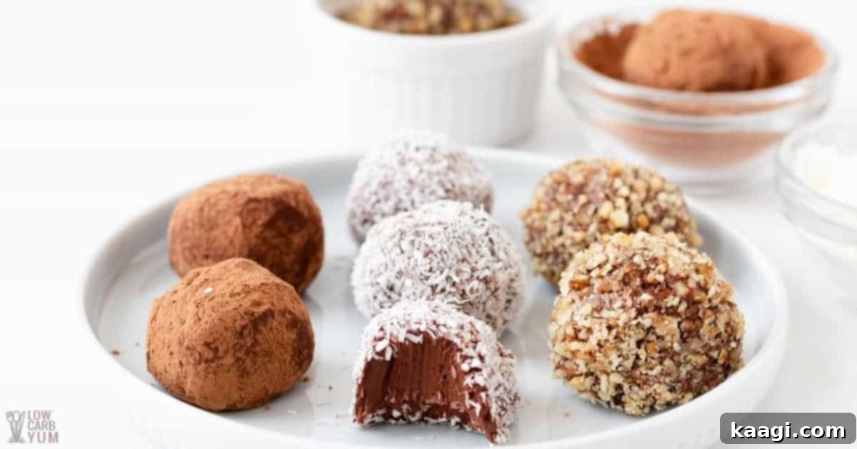 76 Effortless Christmas Goodies 70 Keto Chocolate Cream Cheese Truffles with a beautiful finish