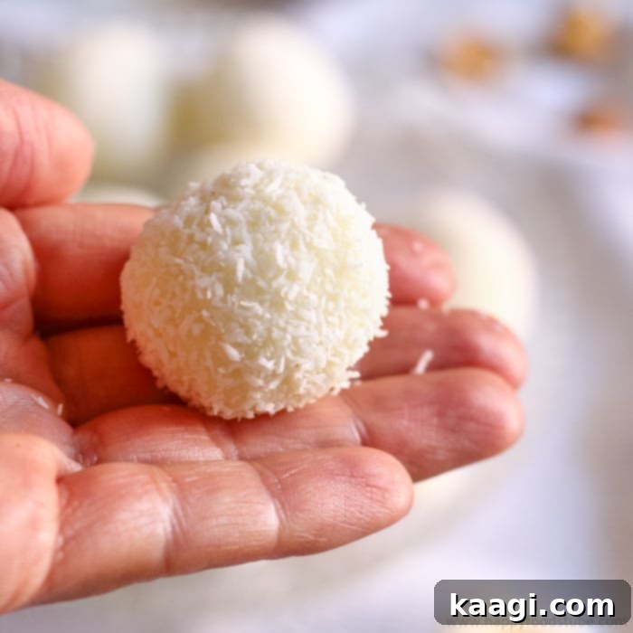 76 Effortless Christmas Goodies 73 3-Ingredient Raffaello Coconut Balls with almonds