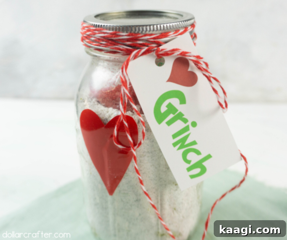 76 Effortless Christmas Goodies 89 DIY Grinch Cookies Cake Mix Mason Jar Gift