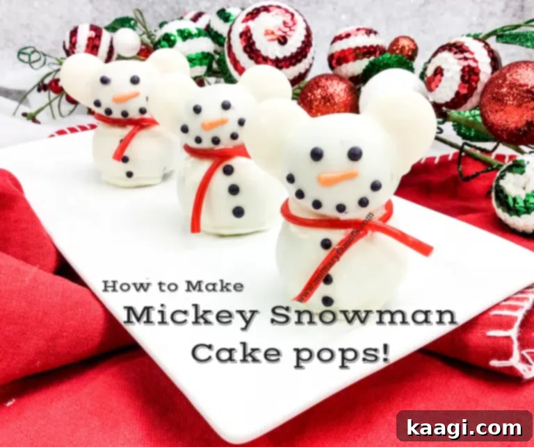 76 Effortless Christmas Goodies 91 Mickey Snowman Cake pops, cute and easy