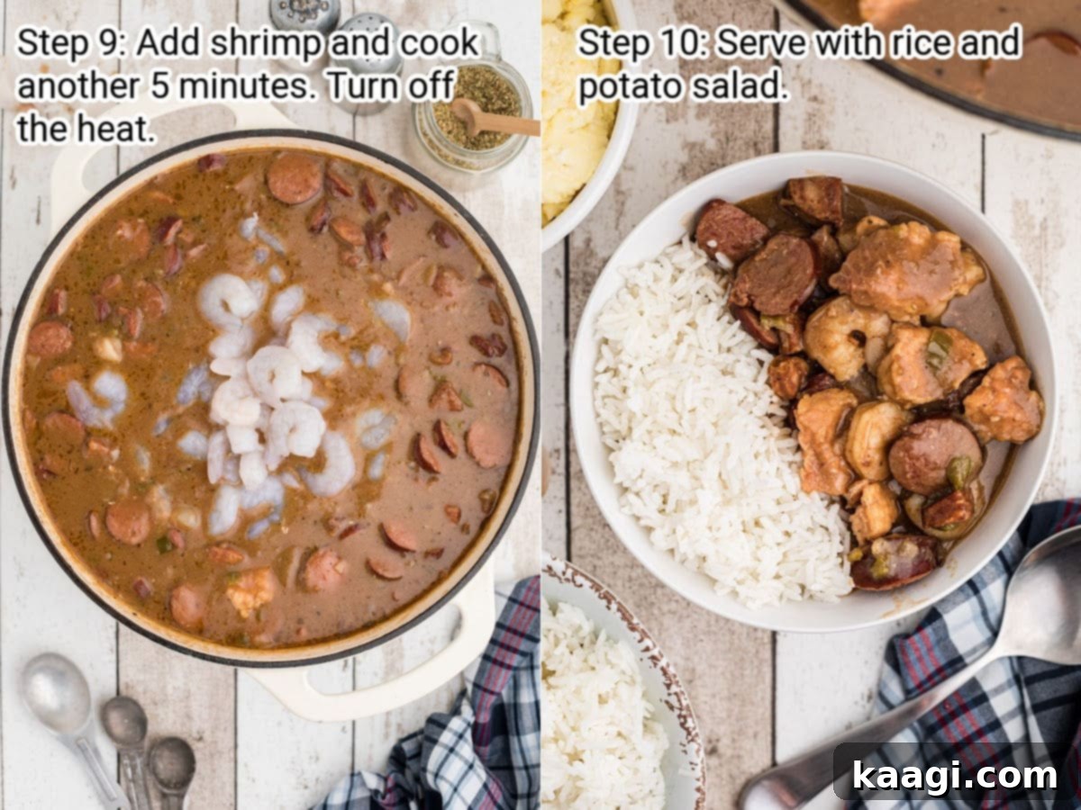 Cajun Gator's Cauldron 6 two images of recipes steps for making an alligator gumbo