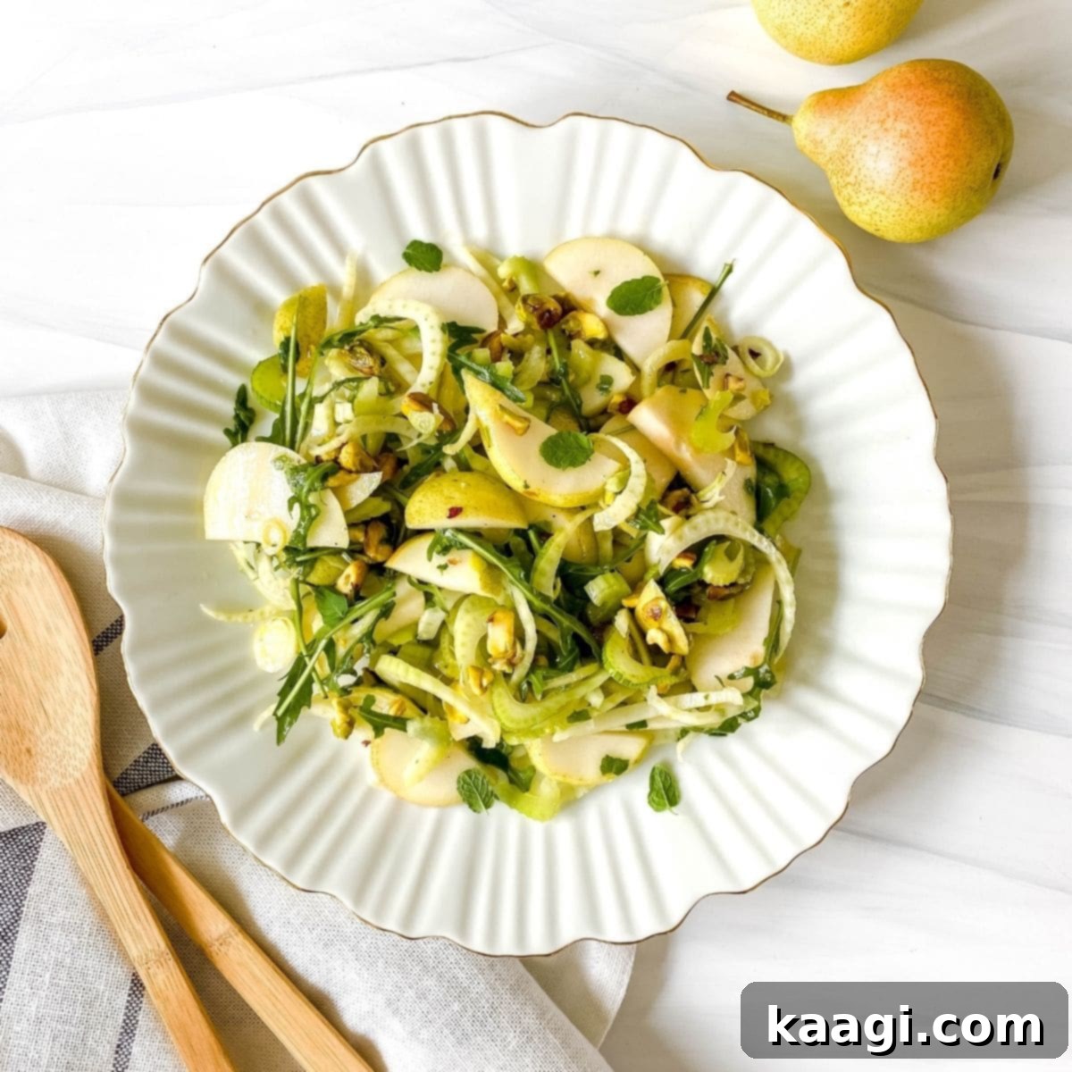 Pear and fennel salad