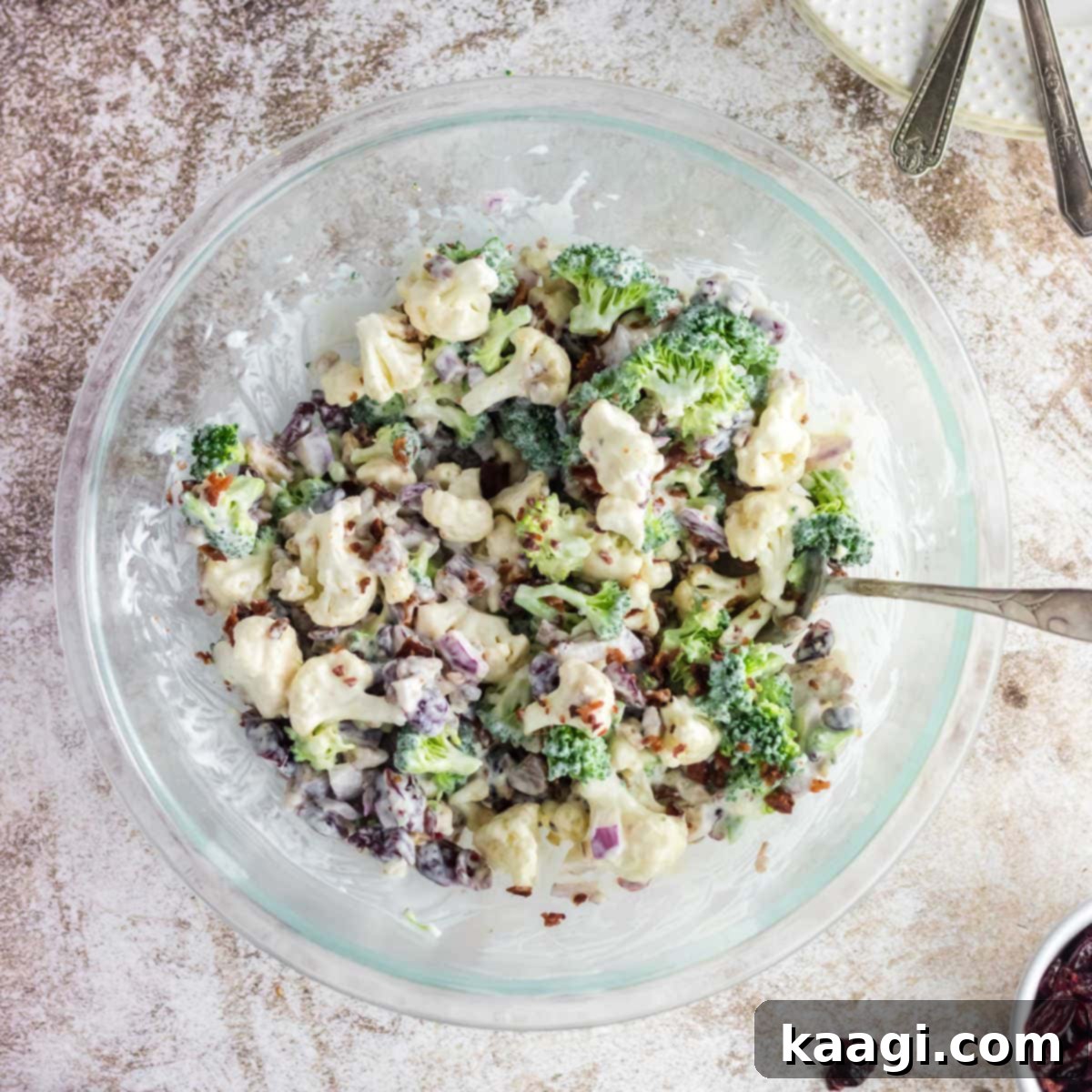 Broccoli Cauliflower Salad