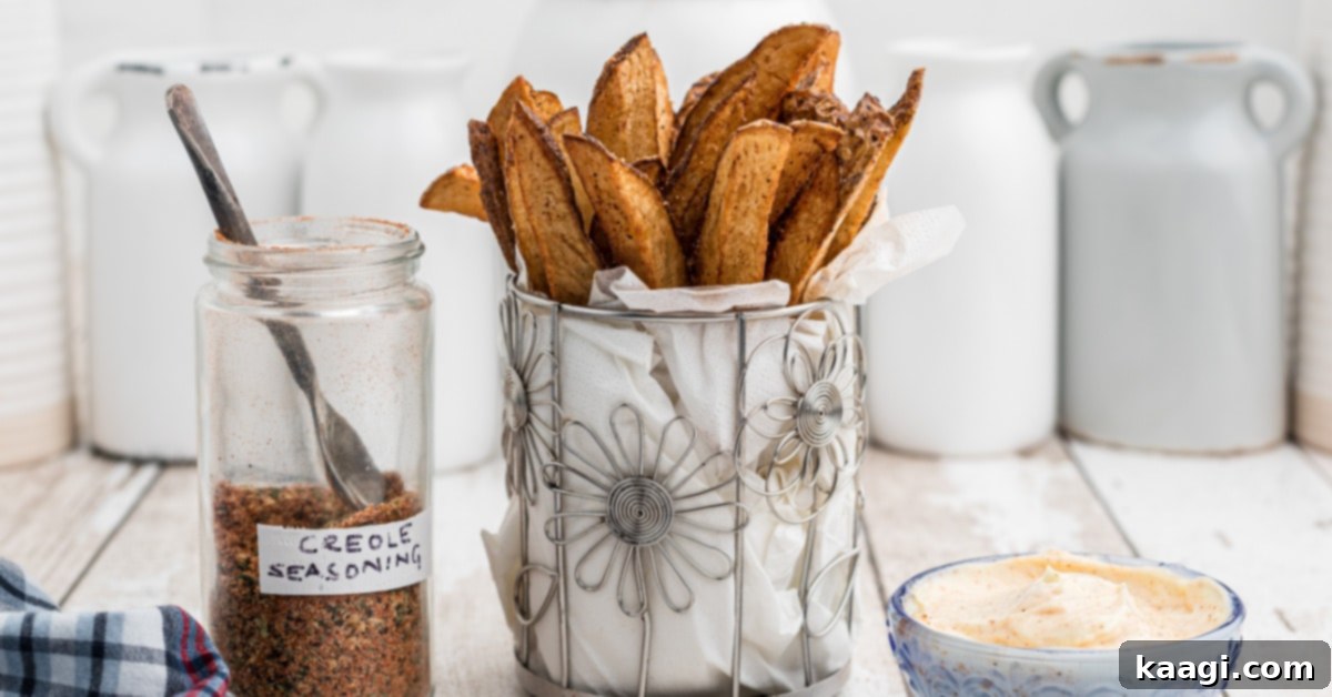 a closeup image of some popeyes cajun fries in a cylindrical flower like container with white paper towel