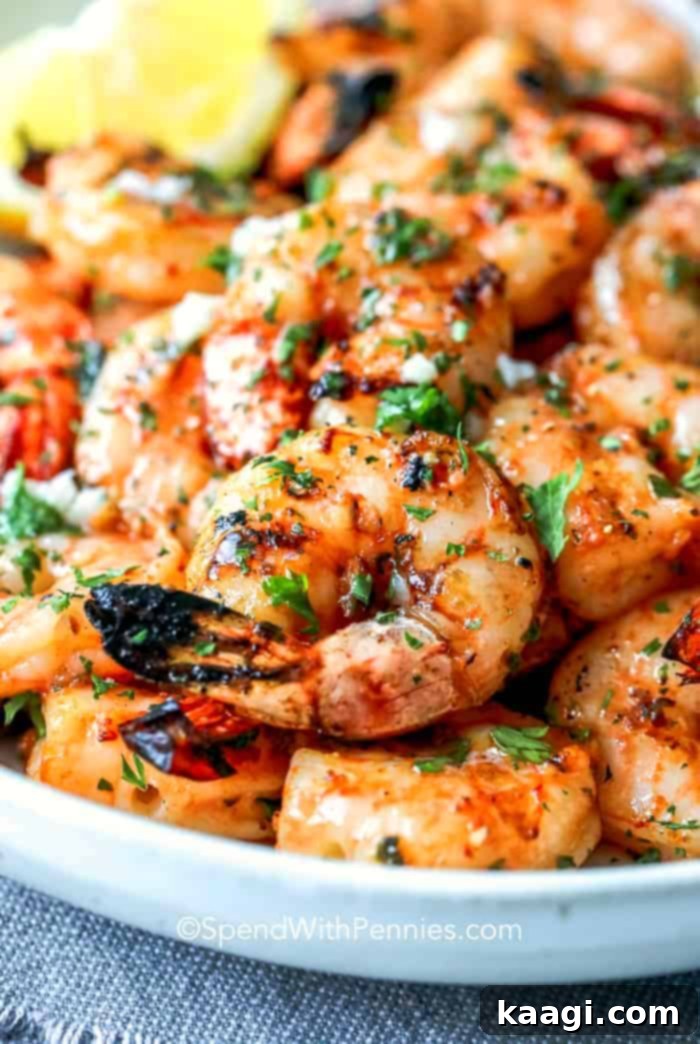 Southern Grilling Essentials 26 Juicy garlic grilled shrimp, perfect as a kabob or in a taco.