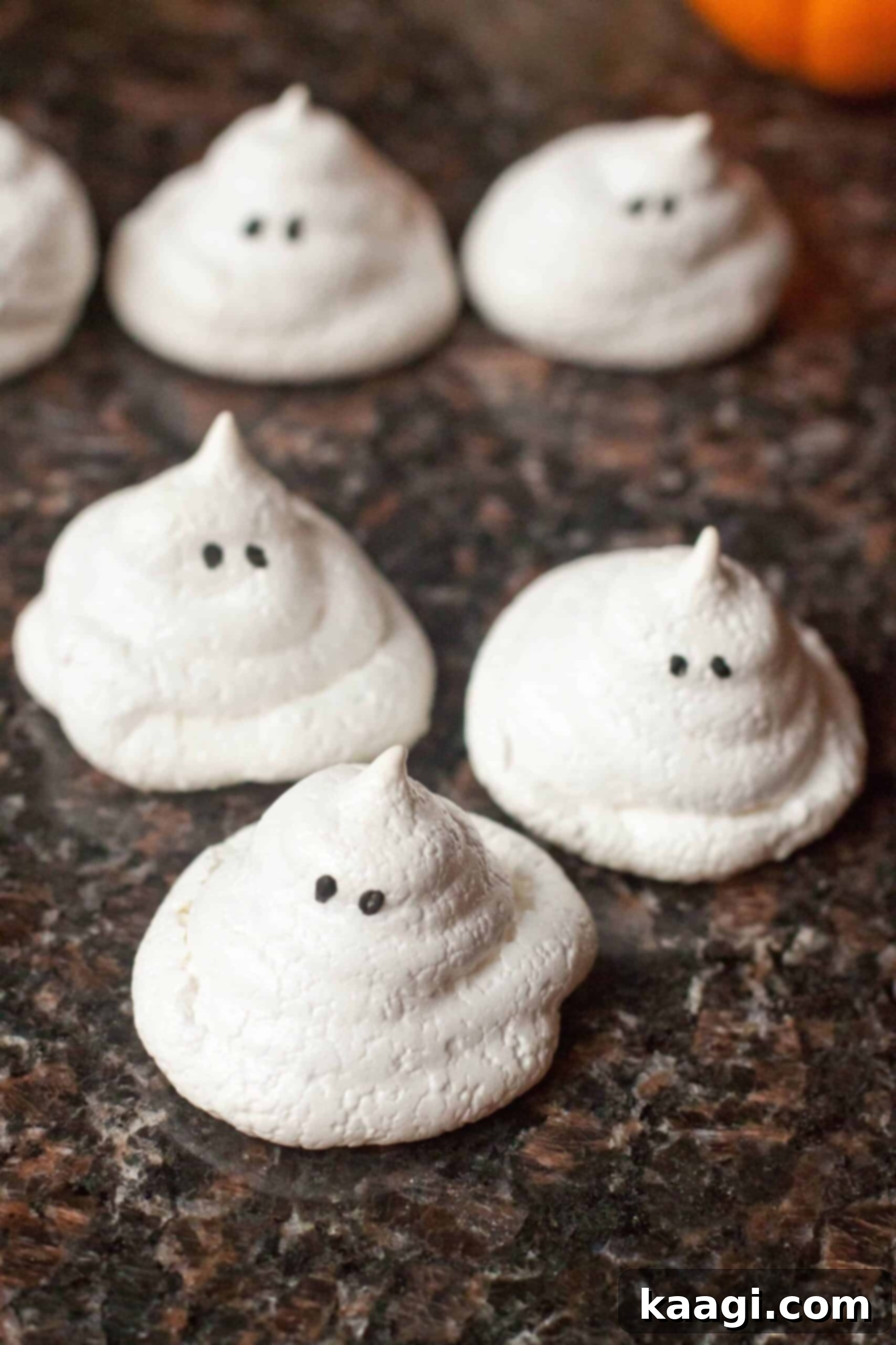BOO-Ringues, homemade meringue ghost cookies.