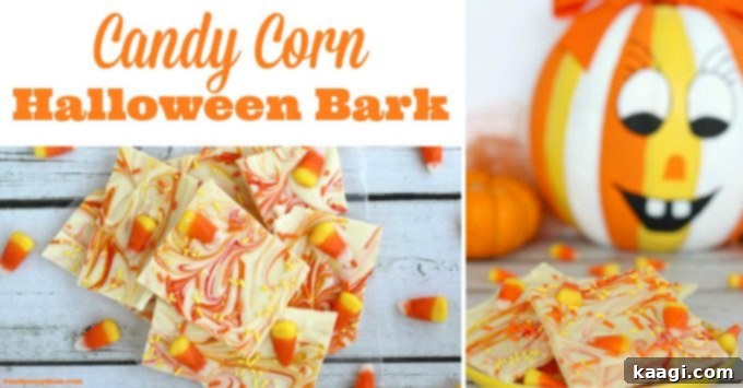 Halloween Bark with Candy Corn.