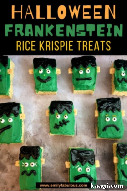 Frankenstein Rice Krispie Treats.