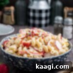 summer pasta salad in a bowl
