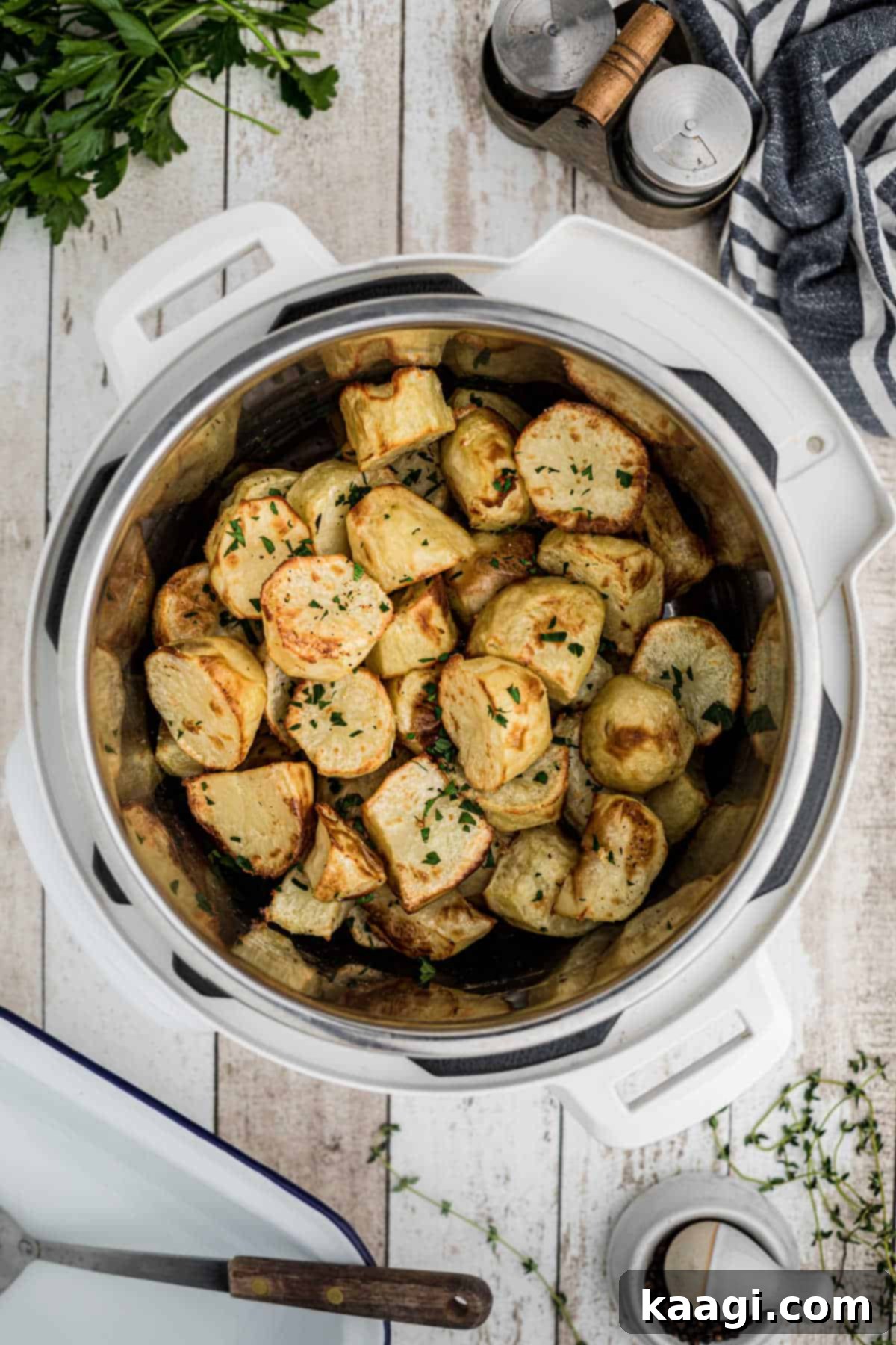Pressure-Perfect Crispy Spuds 2 instant pot full of crispy potatoes