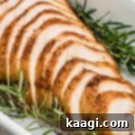 A sliced Cajun Turkey breast laid out sloping toward the camera, ready to be served.