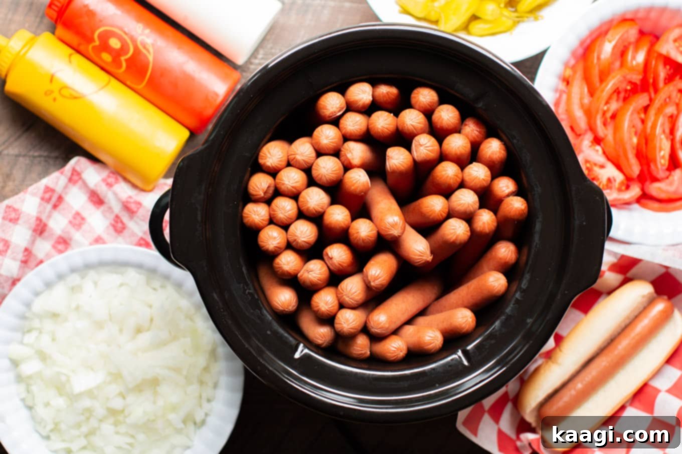 Slow Cooker Hot Dogs